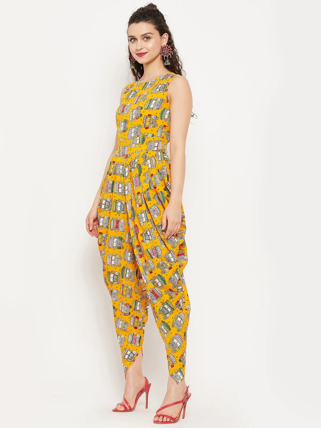 Elasticated Ethnic Dhoti Jumpsuit