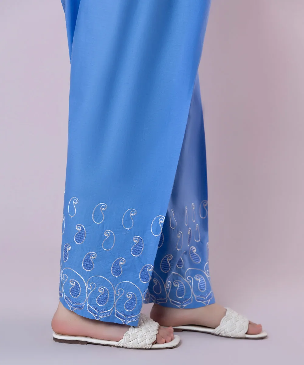 Embroidered Cambric Shalwar