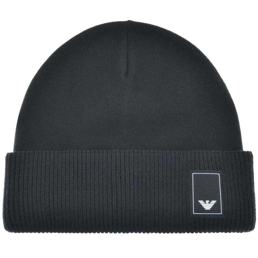 Emporio Armani Logo Beanie Hat Navy