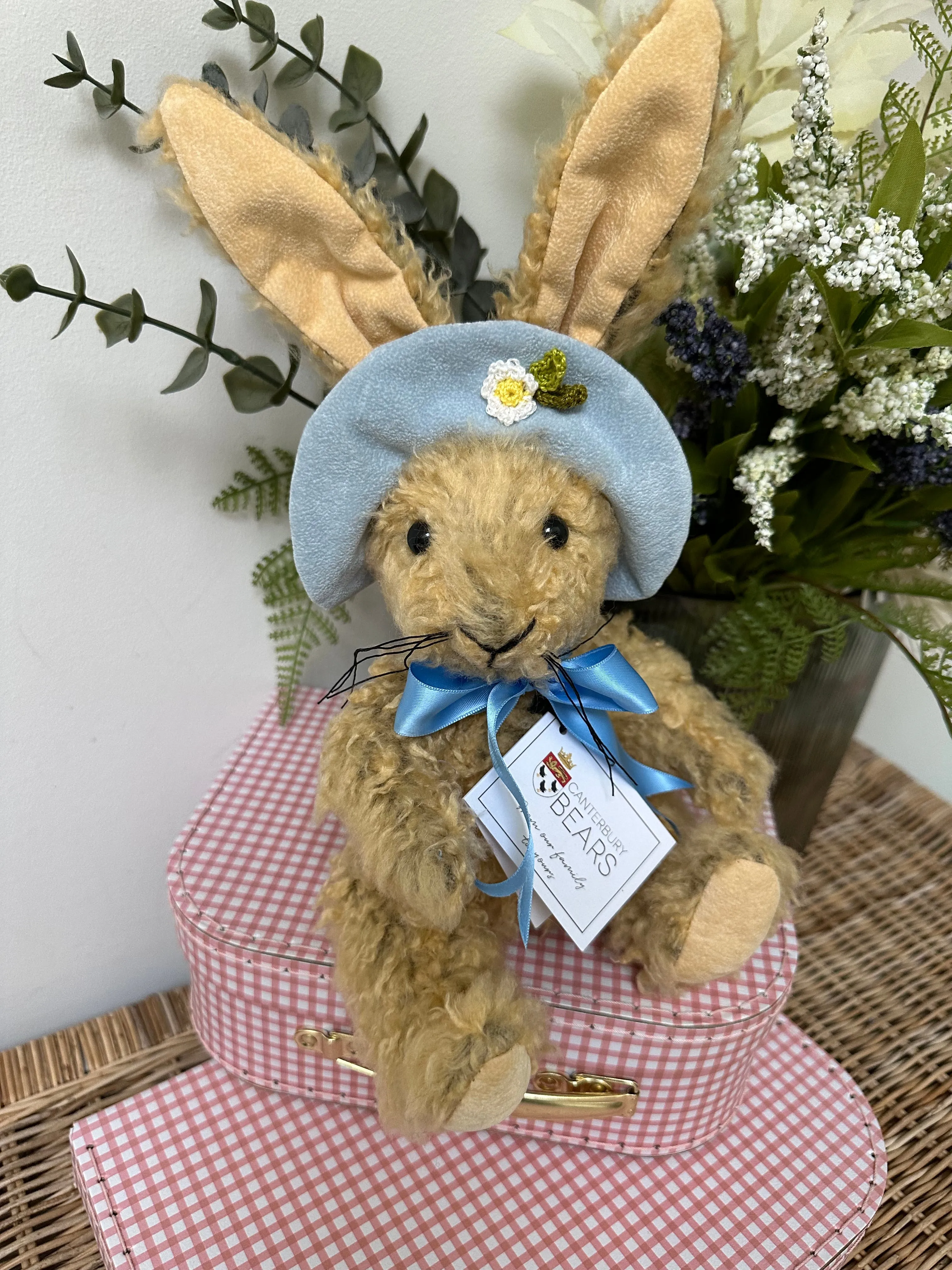 Esther Bunny Soft Plush fully jointed Handmade Bunny Rabbit