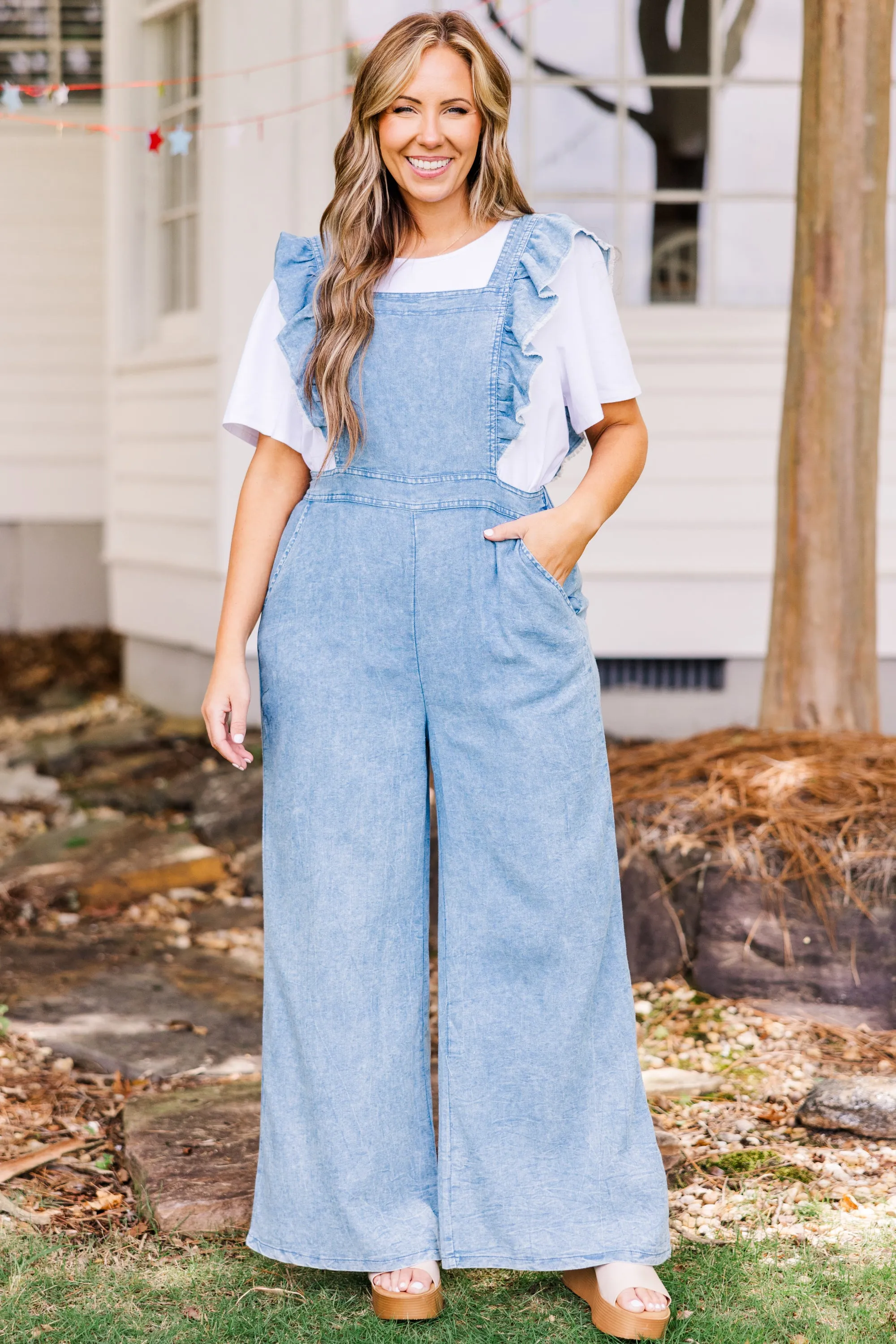 Every Angle Jumpsuit, Washed Denim