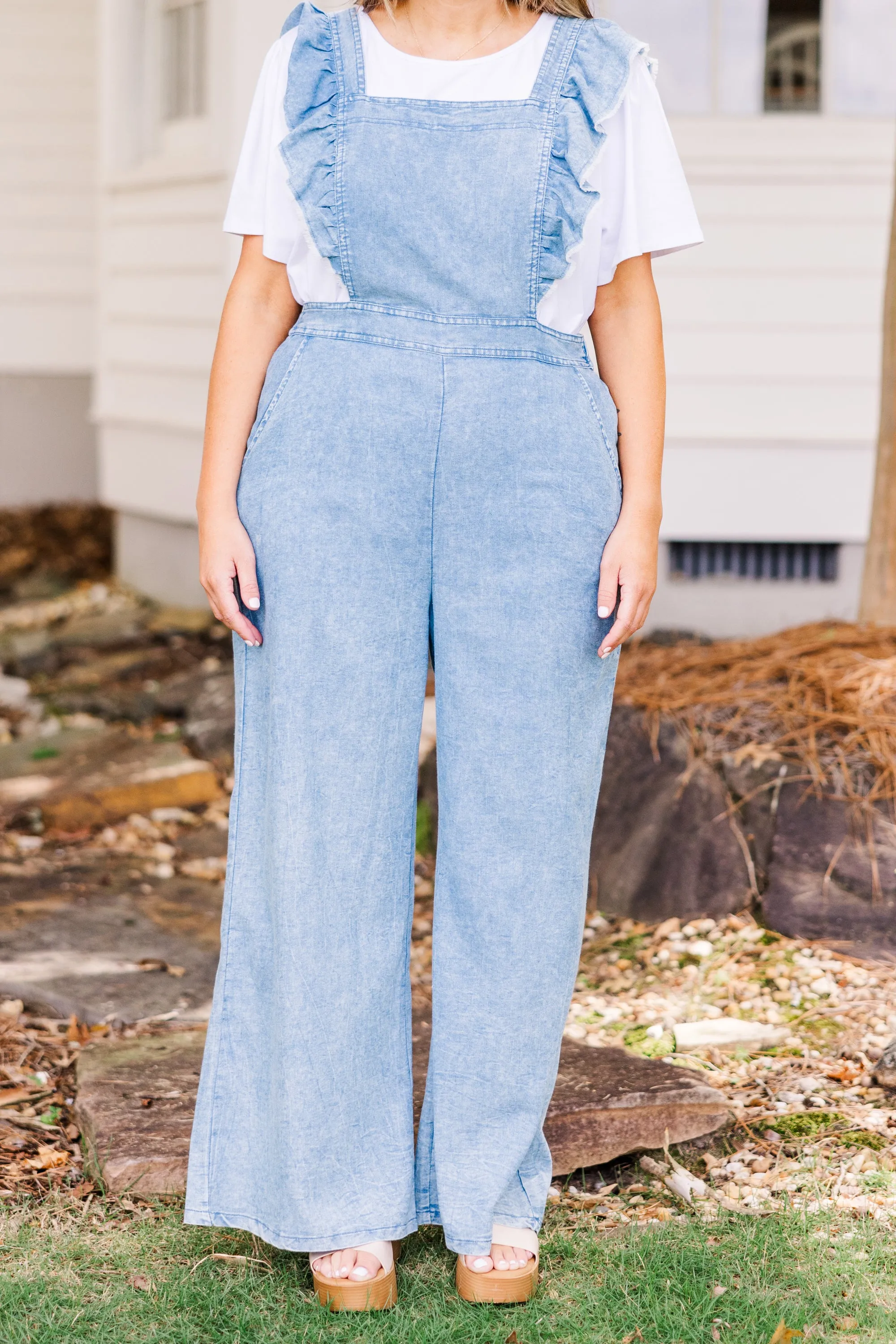 Every Angle Jumpsuit, Washed Denim