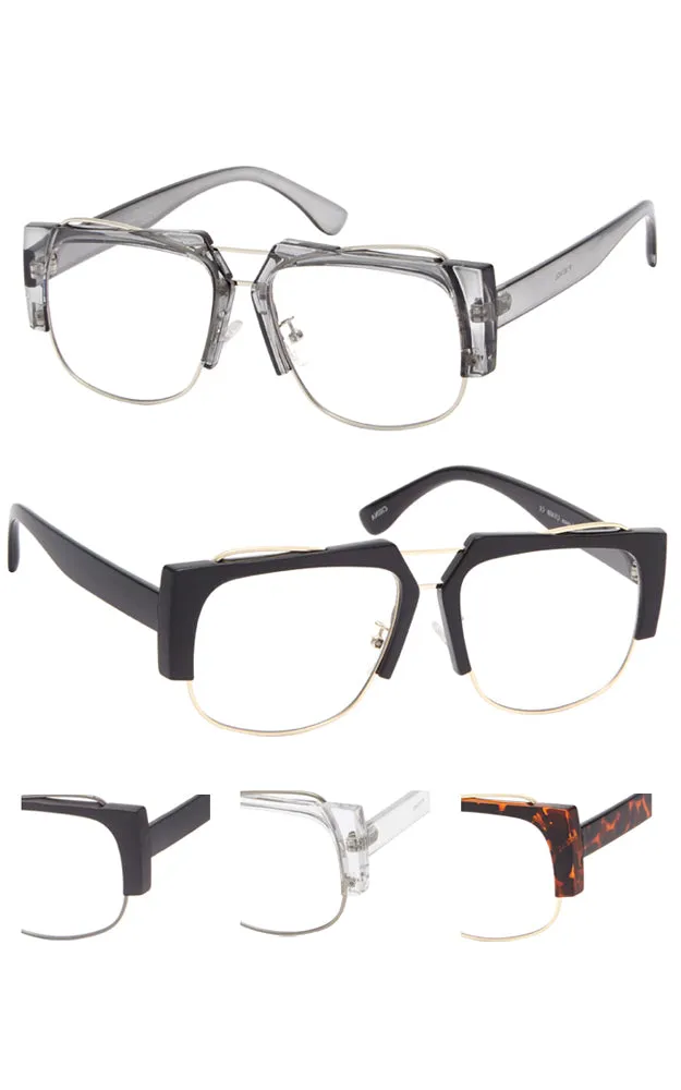 F1874CL Wholesale Men's Clear Len Glasses