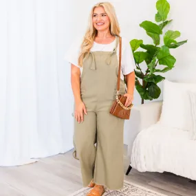 Feeling Mighty Jumpsuit, Light Olive