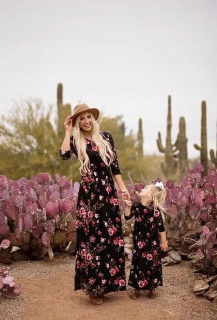 Floral Maxi Dress Matching Outfit