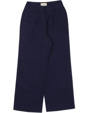 Folk Pleated Pant Blue