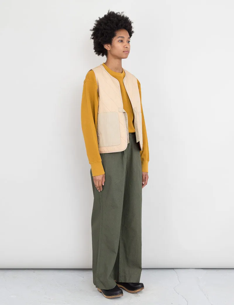 Folk Pleated Pant Olive