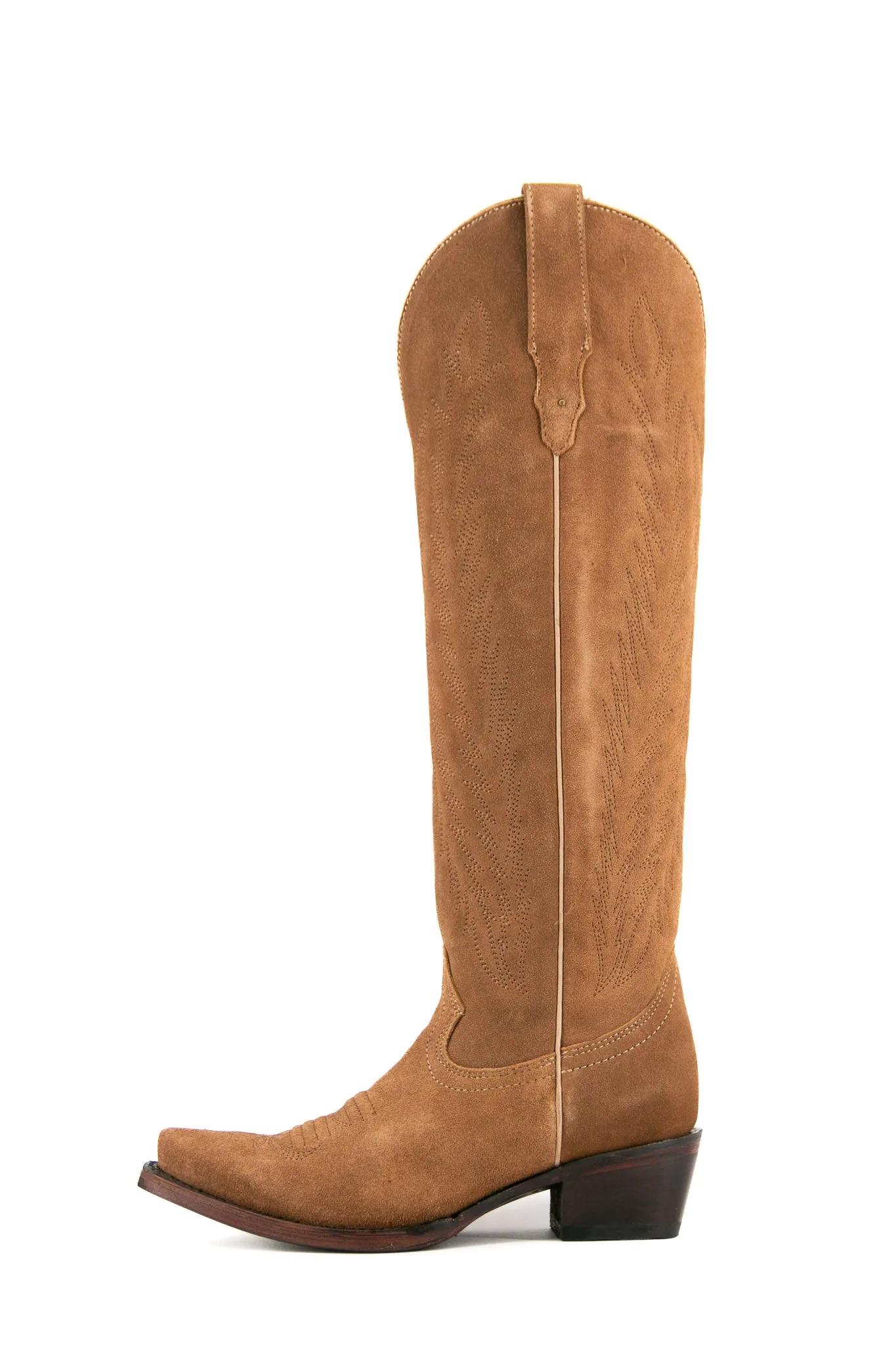 Georgina Gamuza Nude Tall Snip Toe Cowgirl Boot