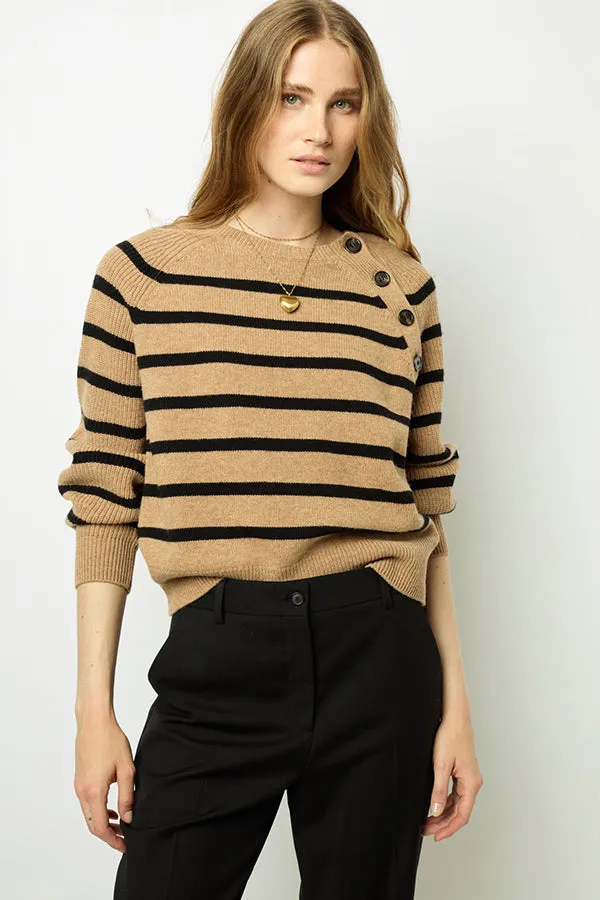 Gerard Darel JENNA CONTRASTING STRIPE SWEATER