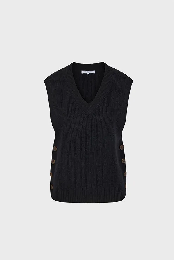 Gerard Darel JULIETTA SLEEVELESS RIBBED SWEATER