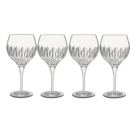 Glassware | Diamante Gin Glasses - Crystal Drinkware, 650 ml - Pack of 4 | Luigi Bormioli