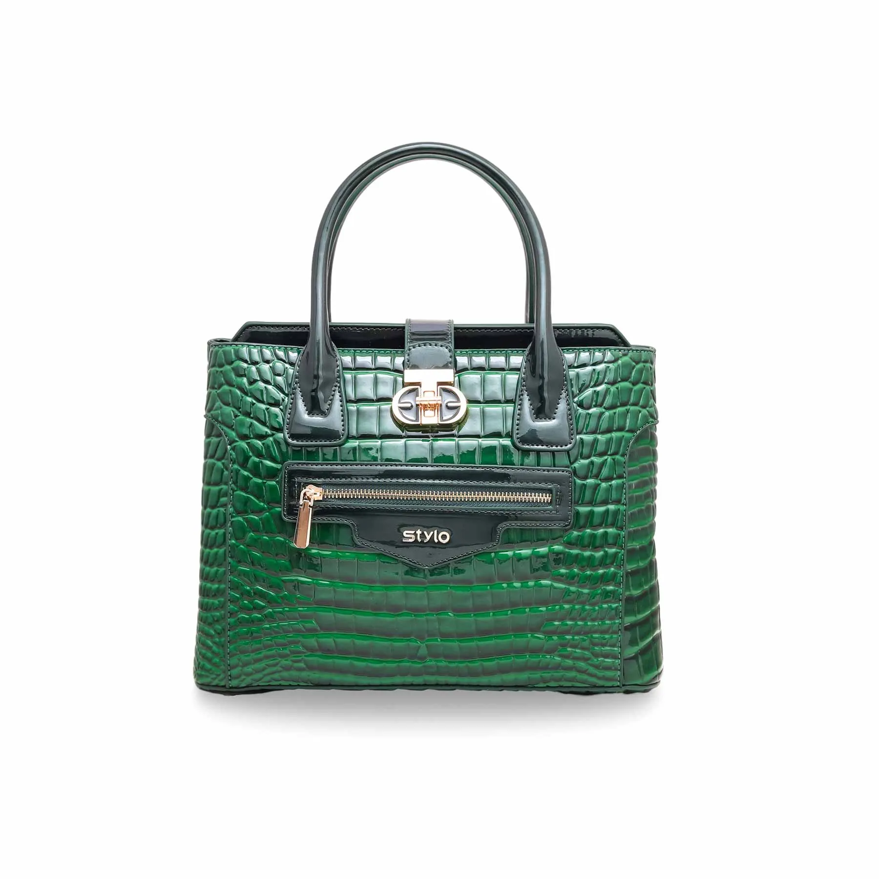 Green Formal Hand Bag P36125