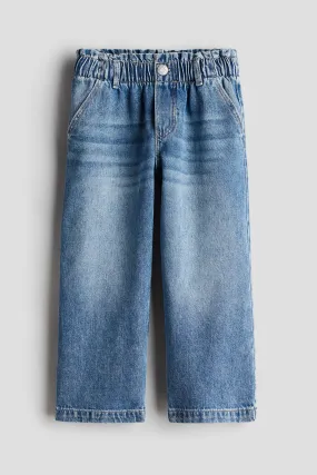 H&M Wide Leg Paper-bag Jeans