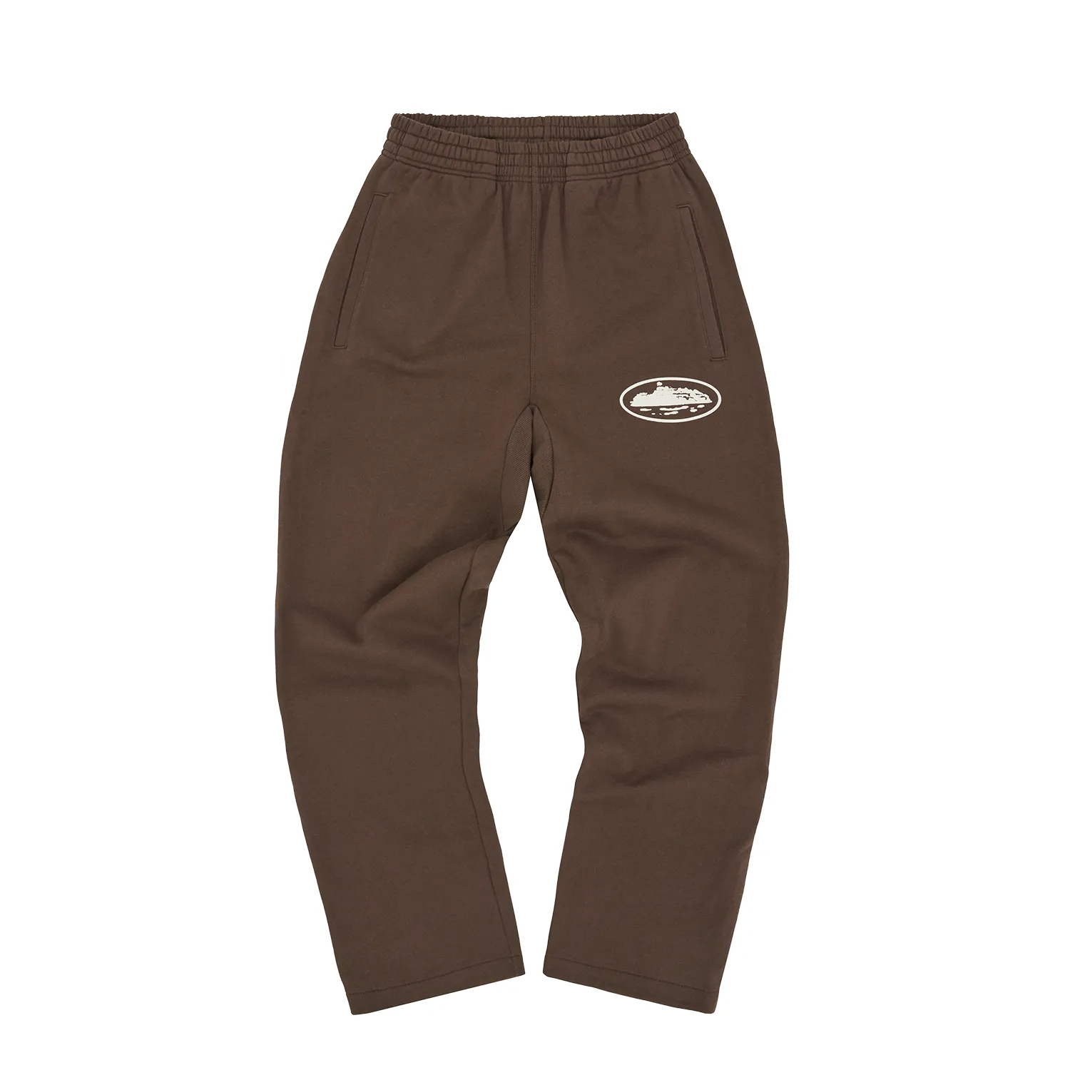 ISLAND PUFF PRINT OPEN HEM PANT [BROWN]