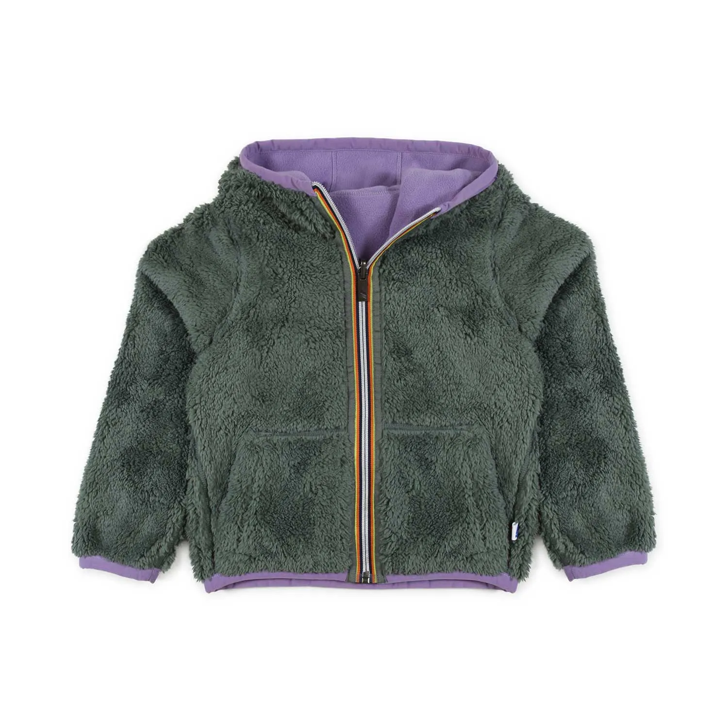 K-Way Purple And Green Lily Polar Double Jacket