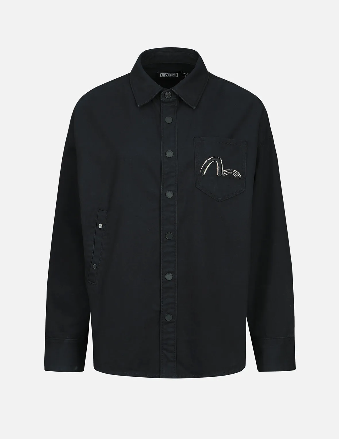 Kamon and Logo Embroidery Shirt Jacket