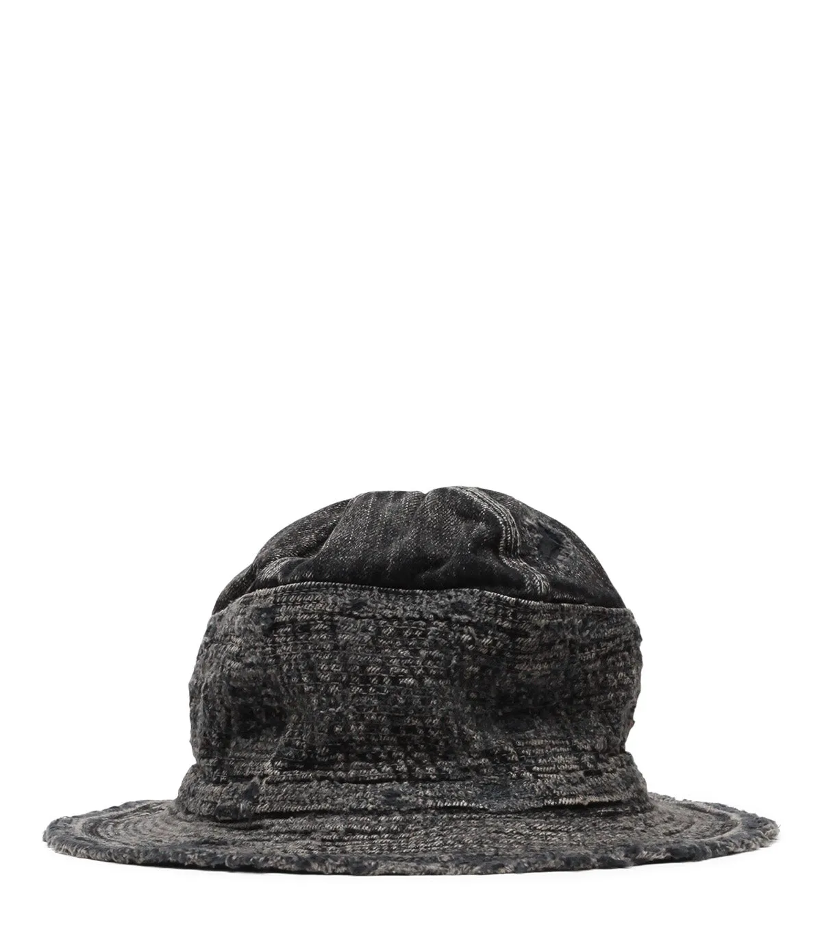 Kapital 11.5oz BLKxBLK Denim The Old Man And The Sea Hat (Crash Remake) Black