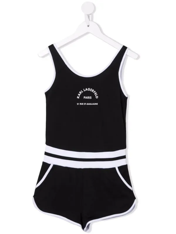 Karl Lagerfeld Jumpsuit Logo Black