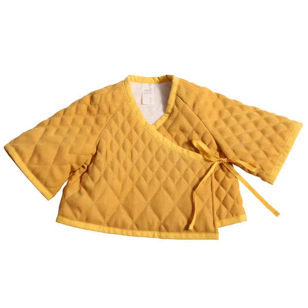 Kids Tia Cibani Baby Harlequin Tufted Jacket - Dijon Yellow