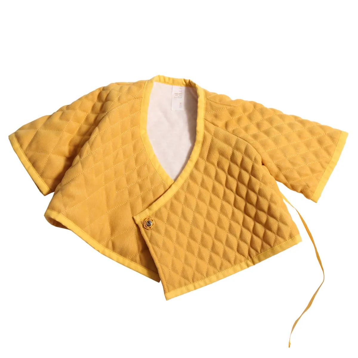 Kids Tia Cibani Baby Harlequin Tufted Jacket - Dijon Yellow