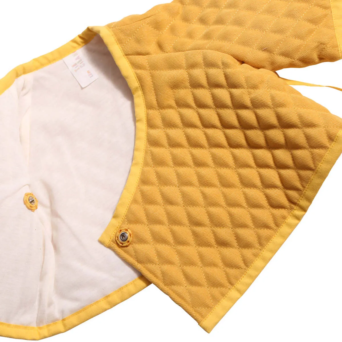 Kids Tia Cibani Baby Harlequin Tufted Jacket - Dijon Yellow