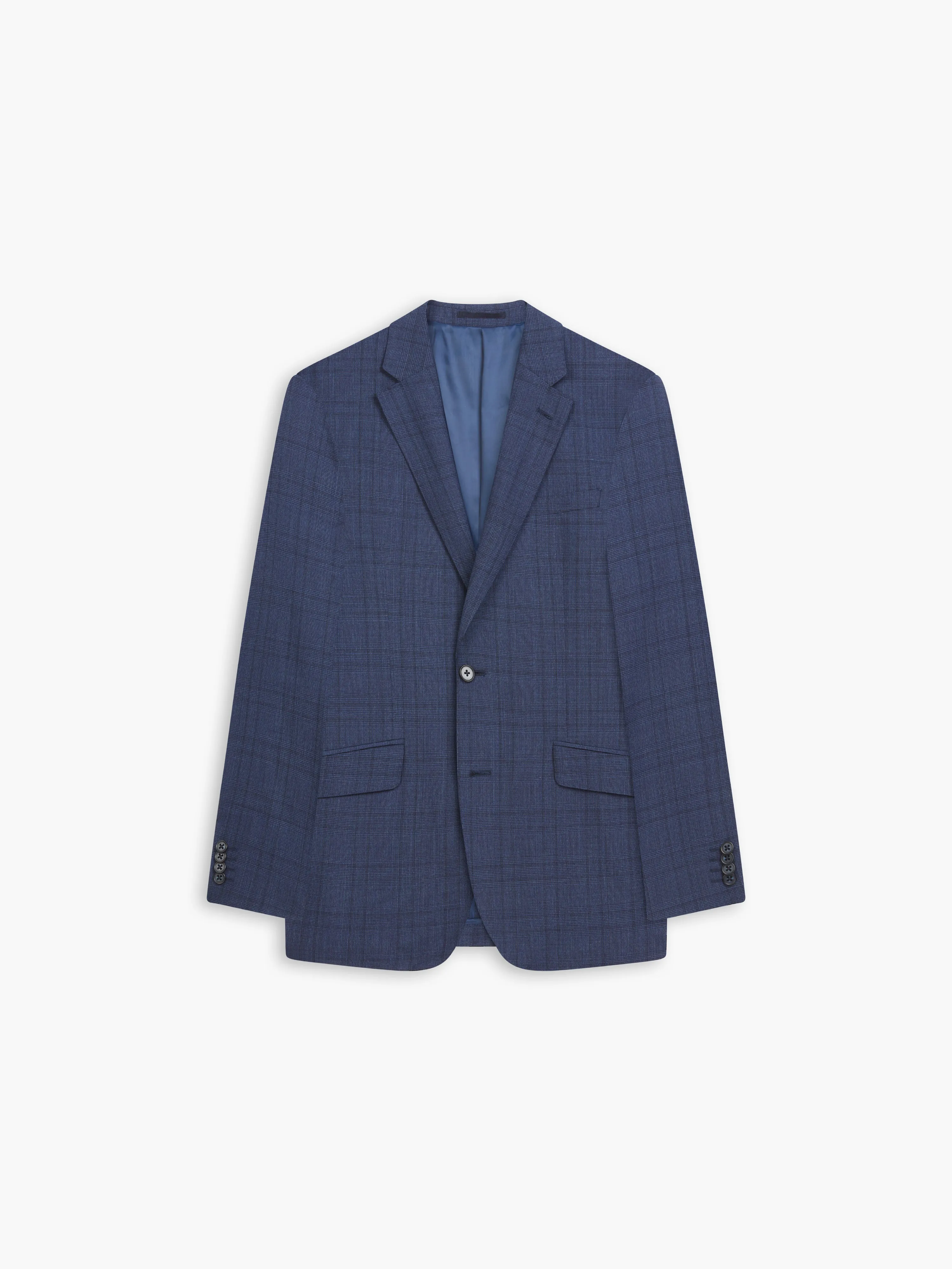 Kingaby Infinity Slim Fit Navy Blue Check Jacket