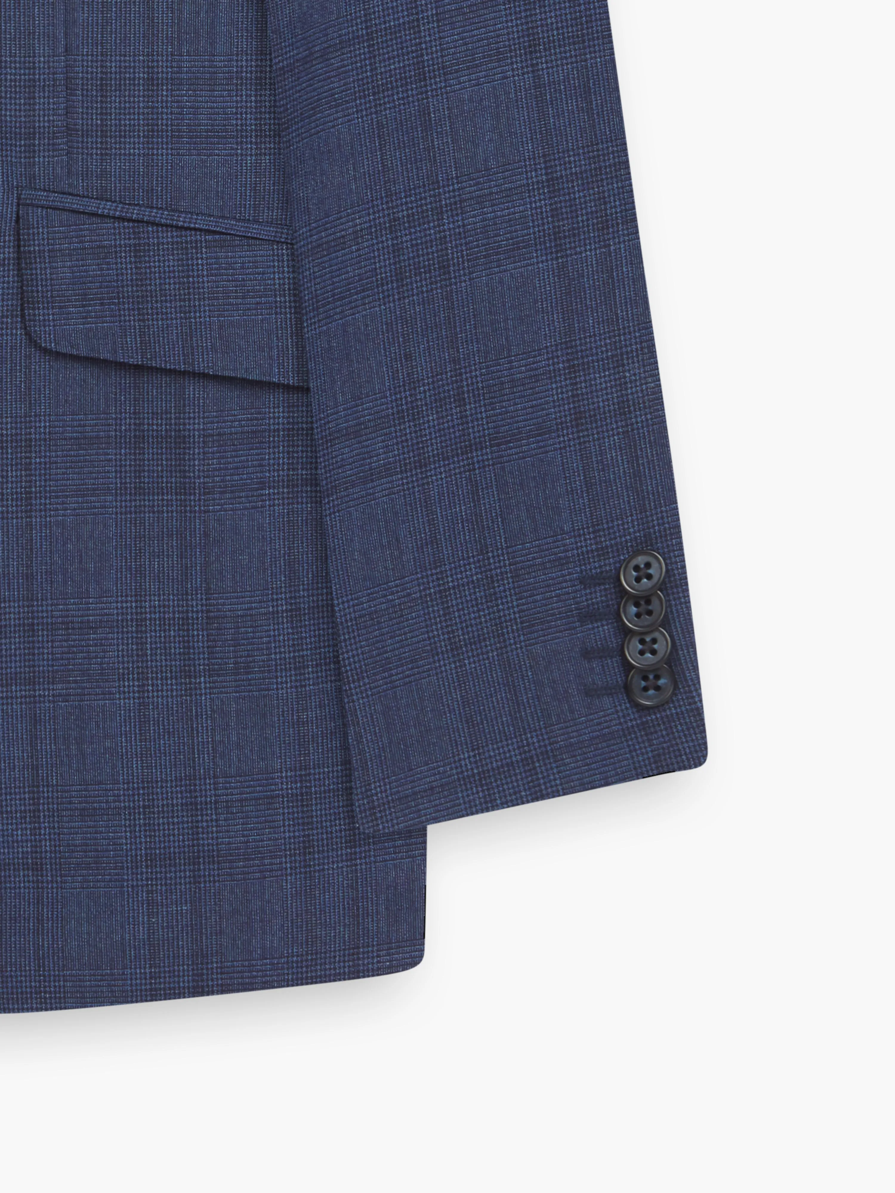 Kingaby Infinity Slim Fit Navy Blue Check Jacket