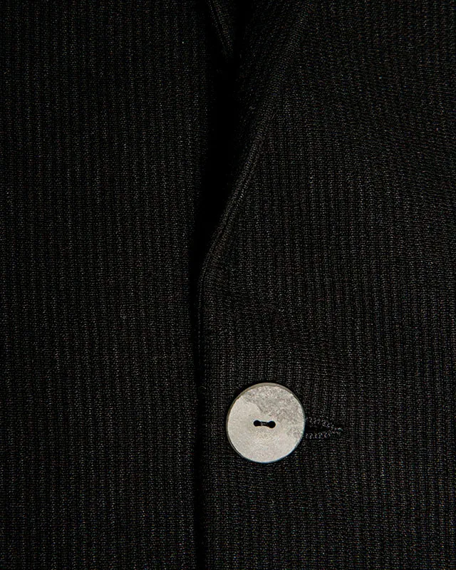 Label Under Construction Black Corded Sponged Fabric Jacket