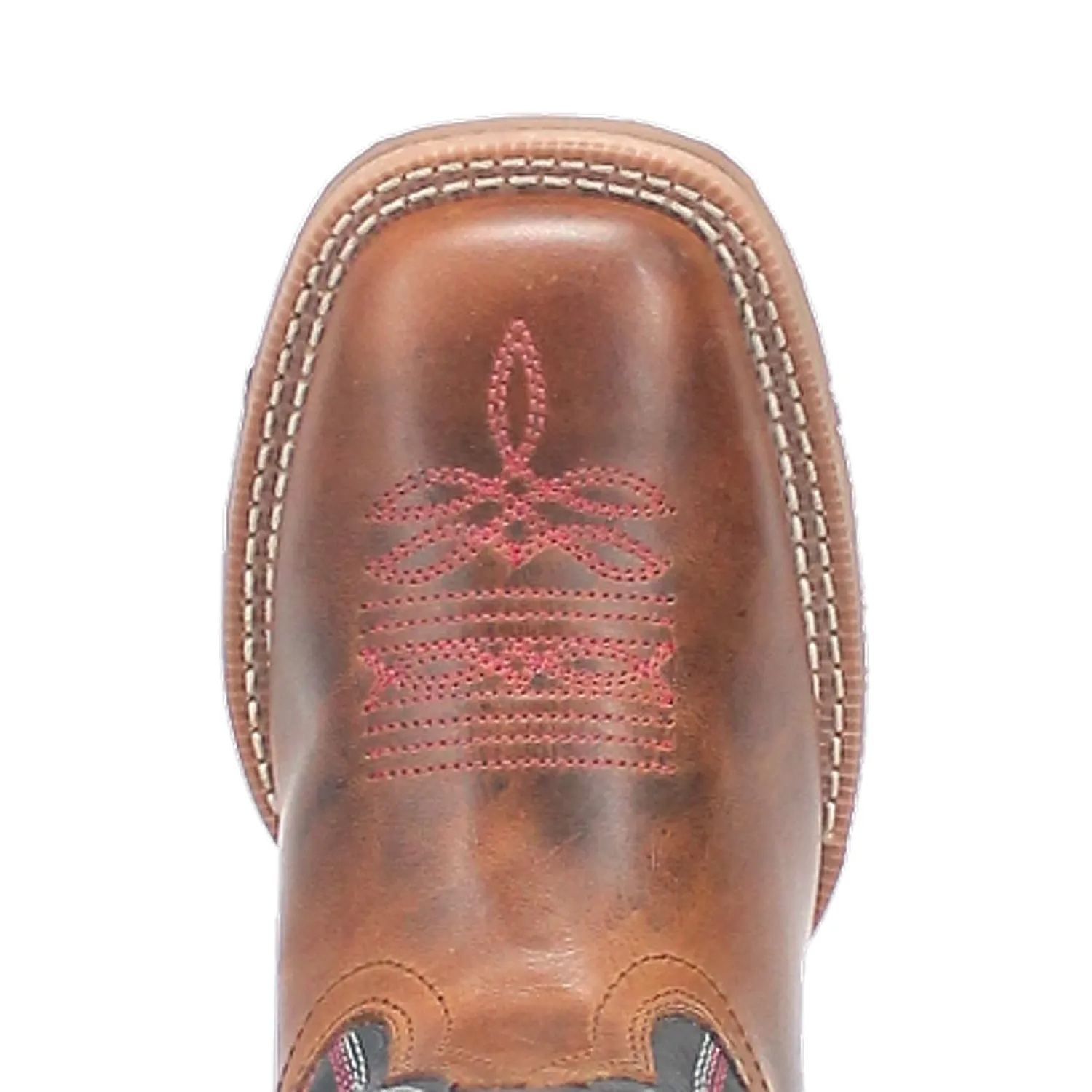 Laredo Womens Lydia Tan/Blue Leather Cowboy Boots