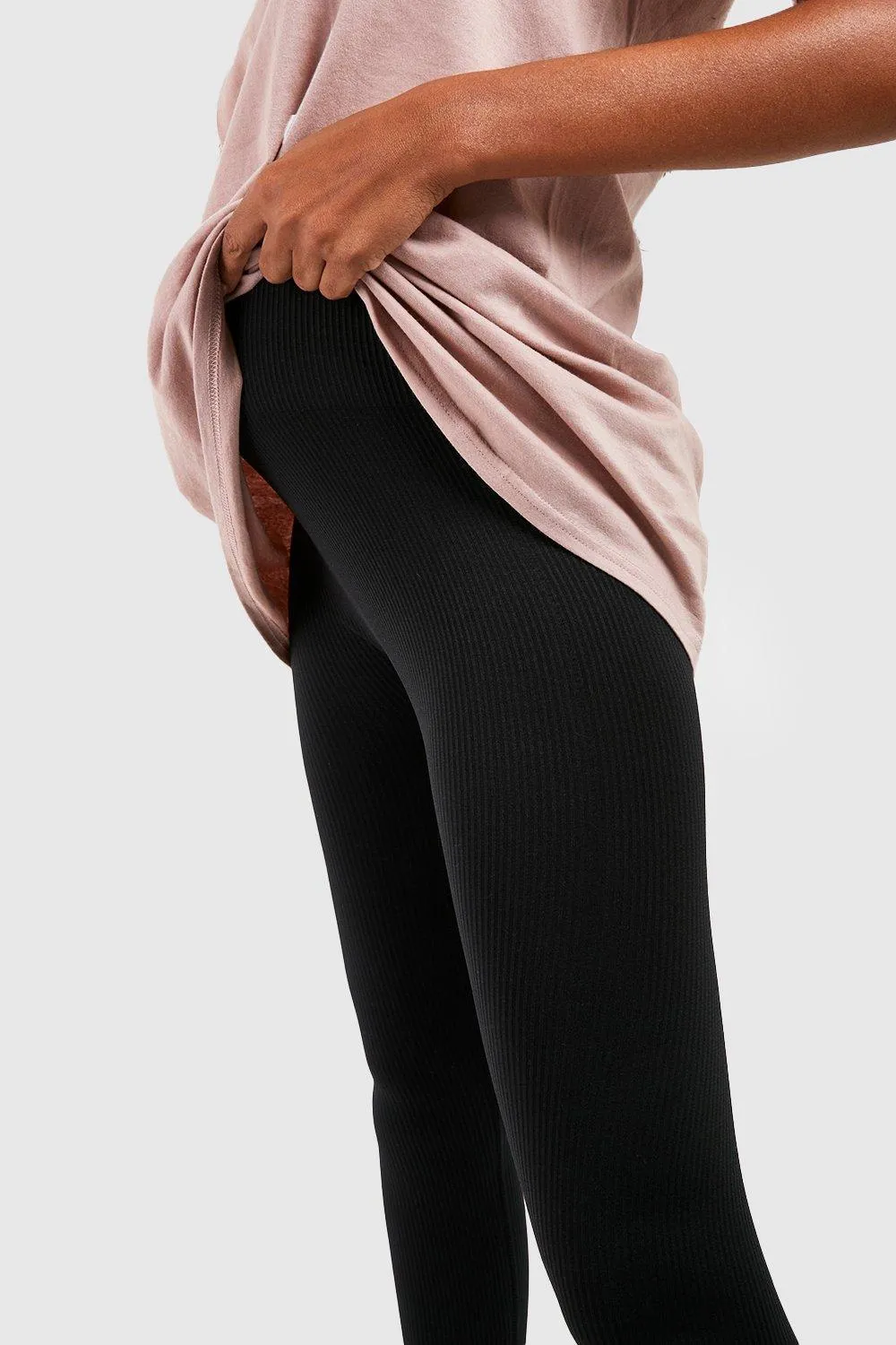 Leggings | Maternity Ribbed Seamless Leggings | boohoo