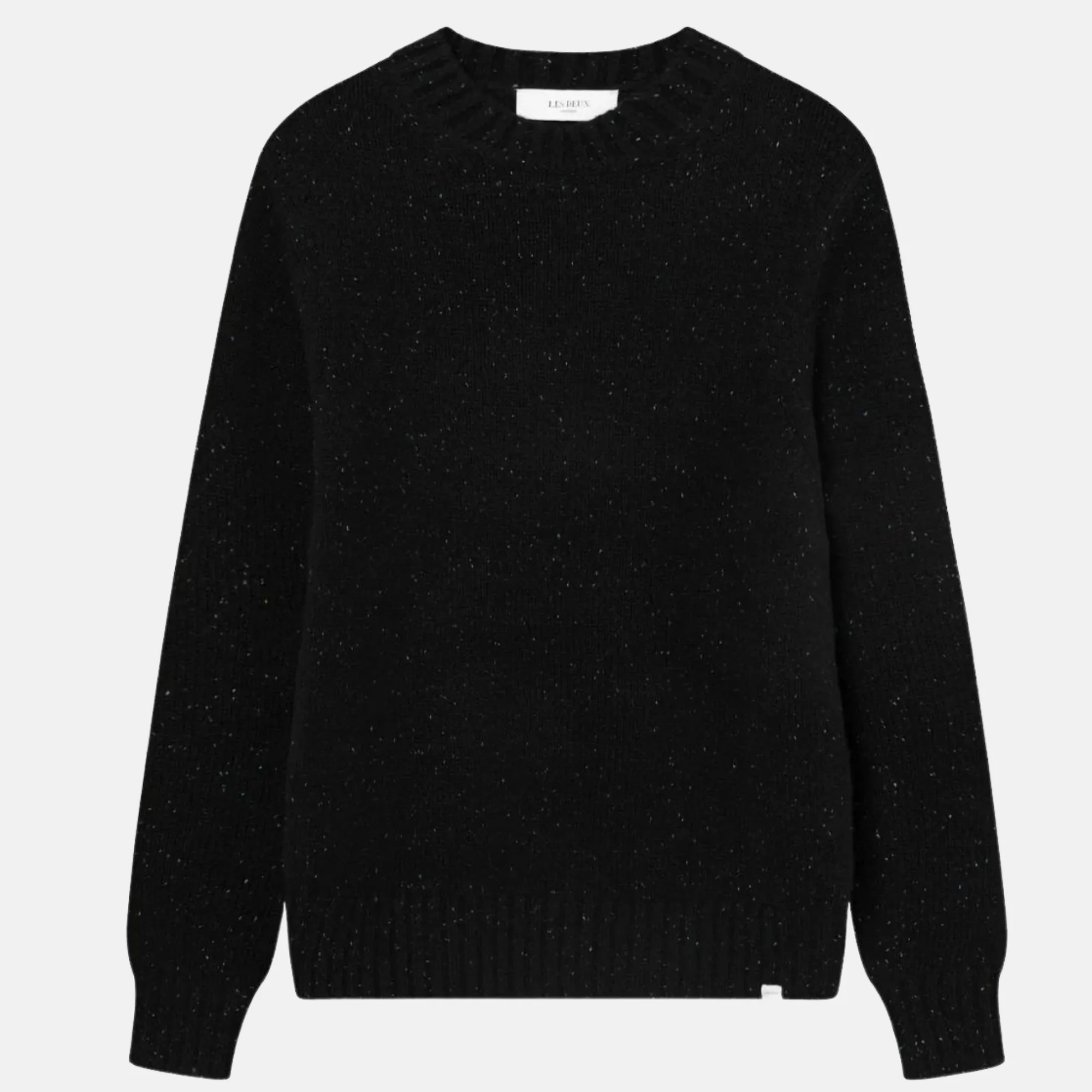 Les Deux Black Gary Fleck Wool Roundneck Sweater