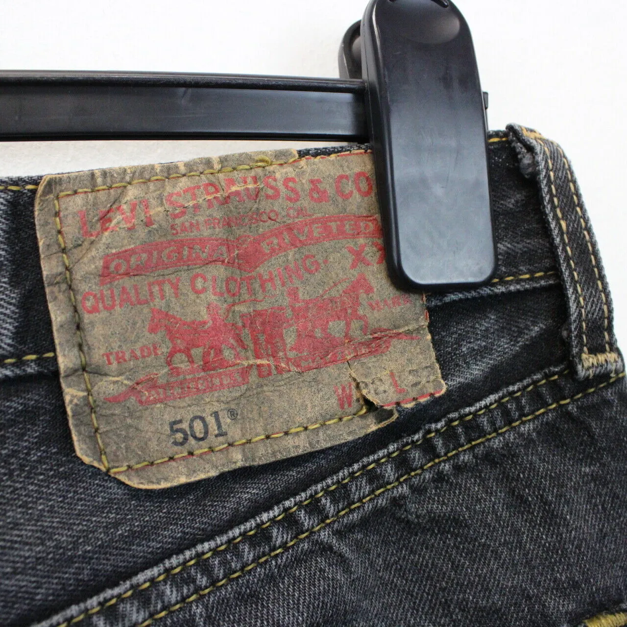 LEVIS 501 Jeans Black Charcoal | W32 L32