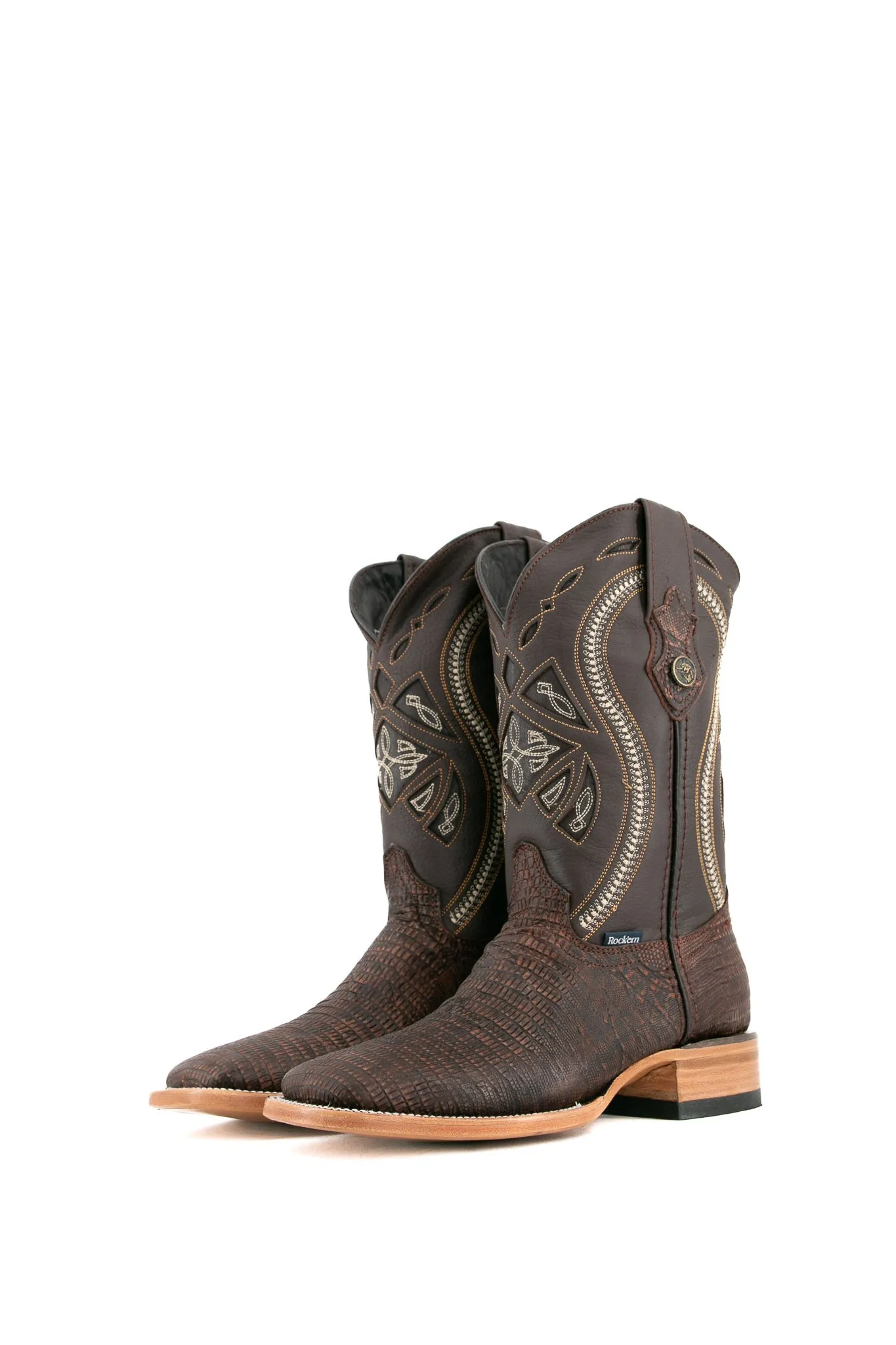 Lizard Matte Square Toe Cowboy Boot