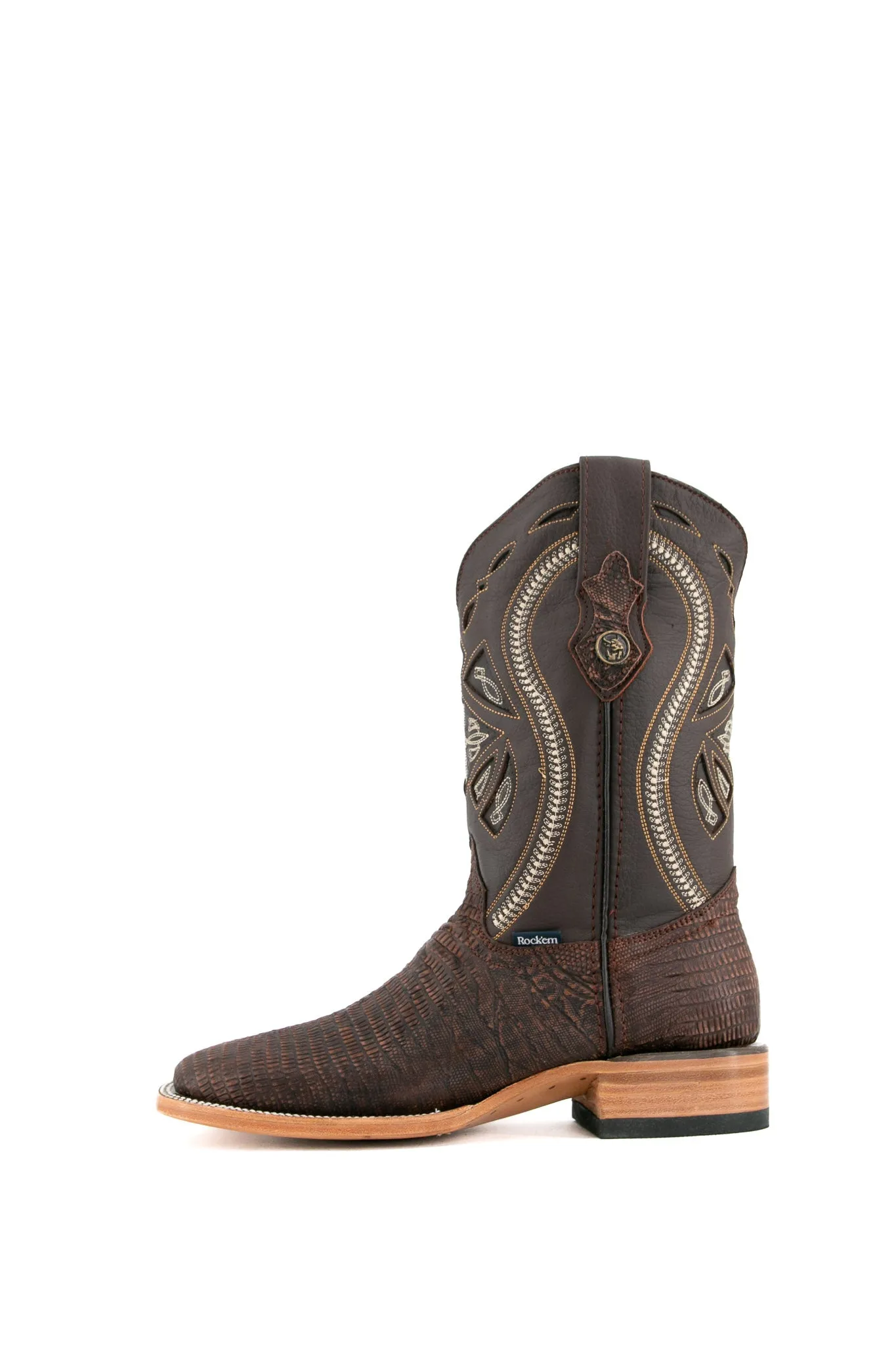 Lizard Matte Square Toe Cowboy Boot