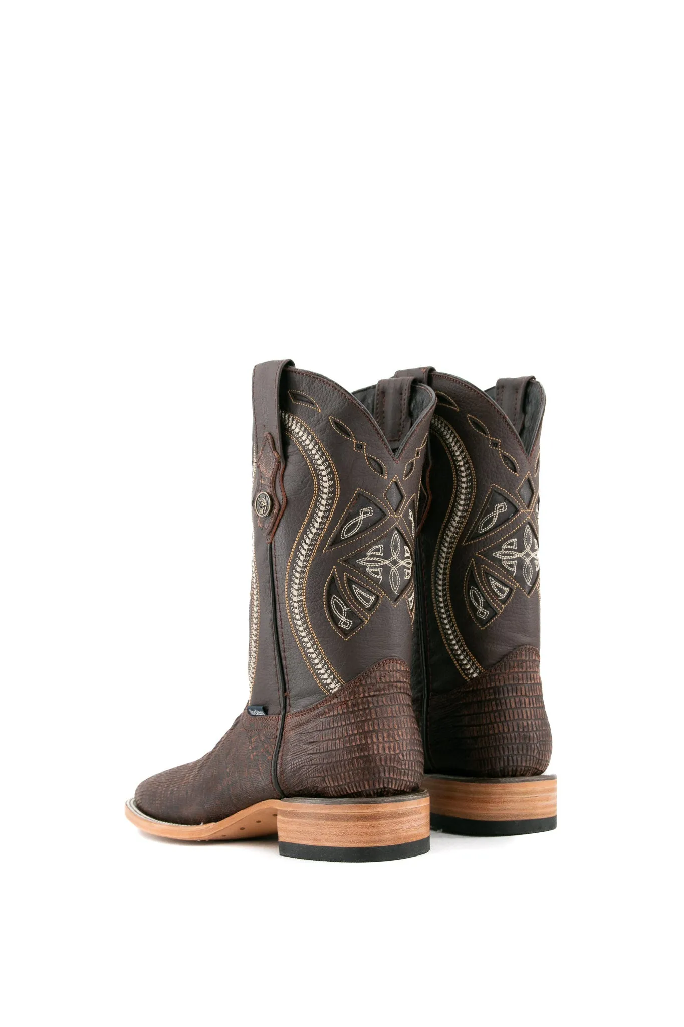 Lizard Matte Square Toe Cowboy Boot