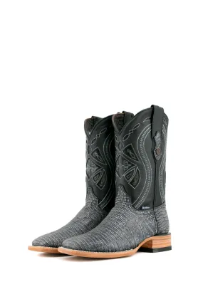 Lizard Matte Square Toe Cowboy Boot