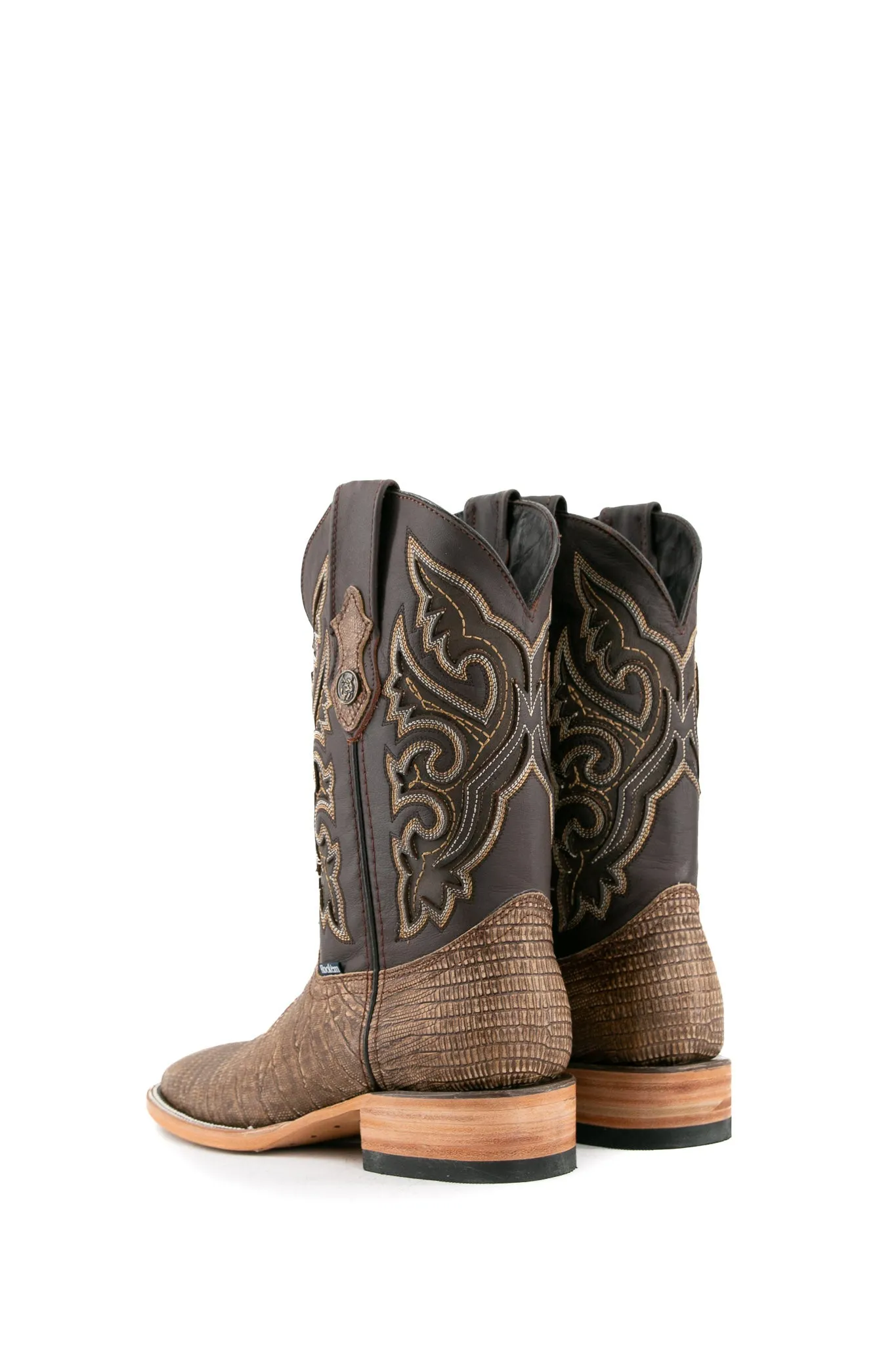 Lizard Matte Square Toe Cowboy Boot