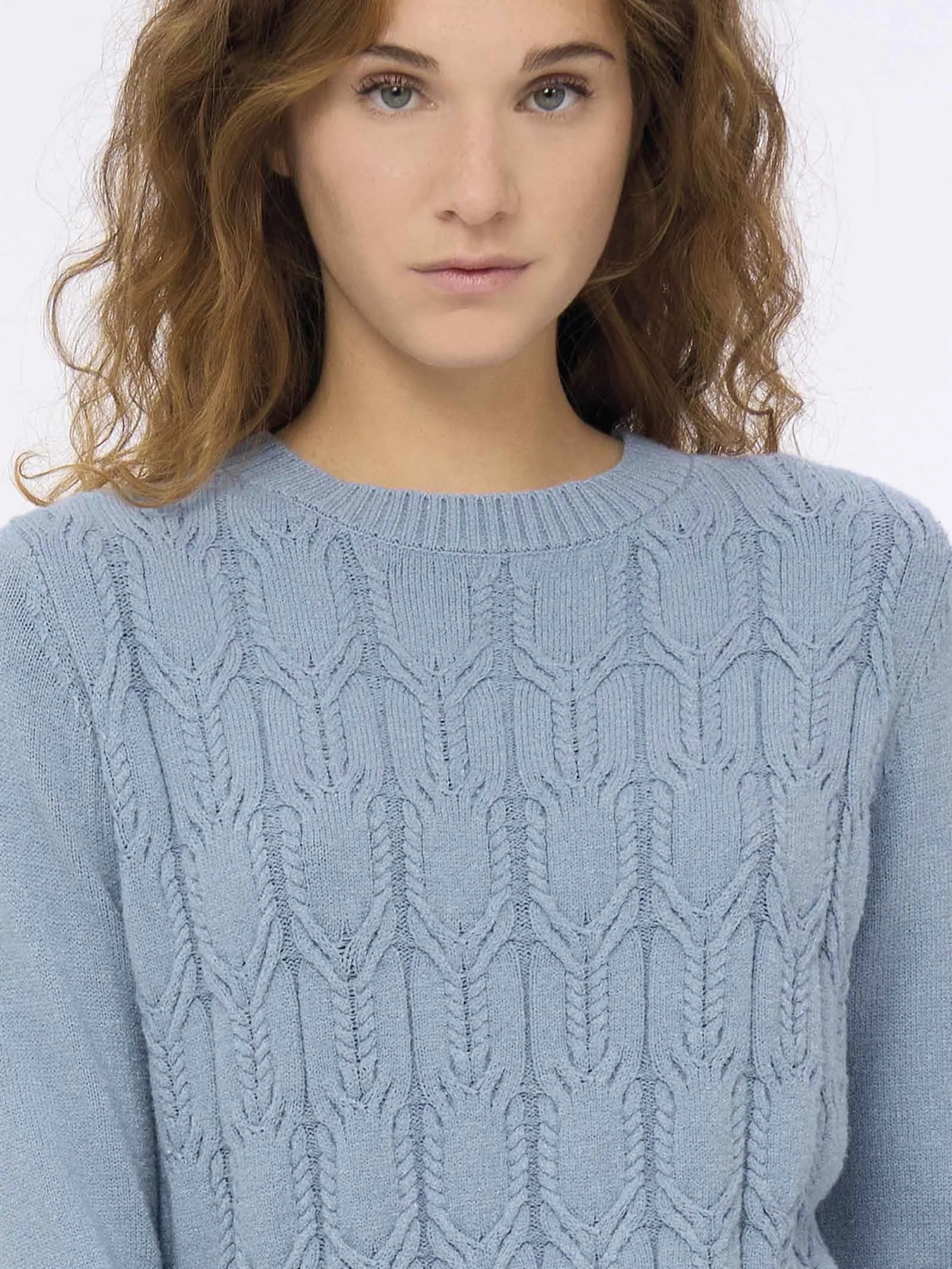 Maglia girocollo in filato Super Soft  - Ashley Blue