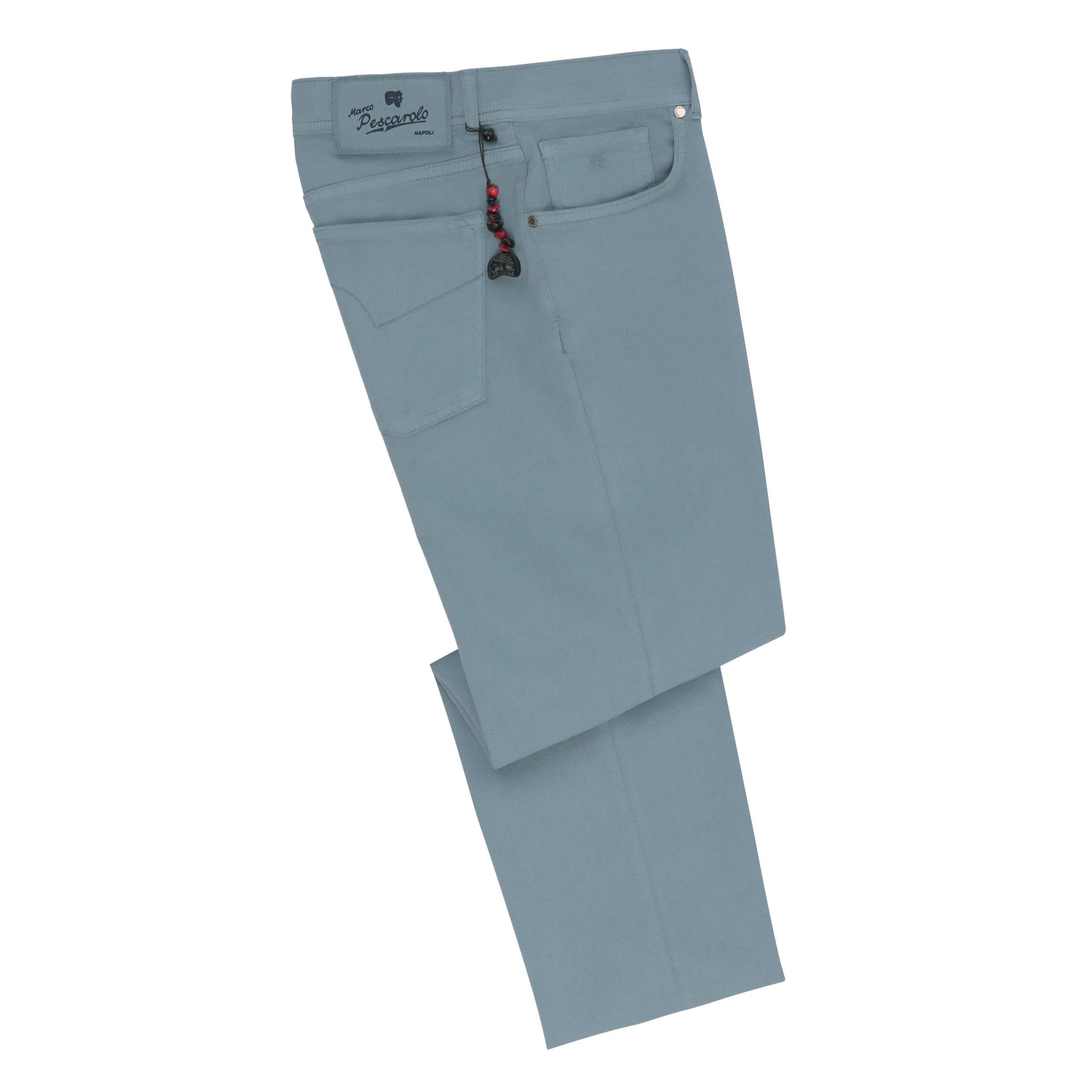  Marco Pescarolo Slim-Fit Stretch-Cotton Jeans in Sky Blue