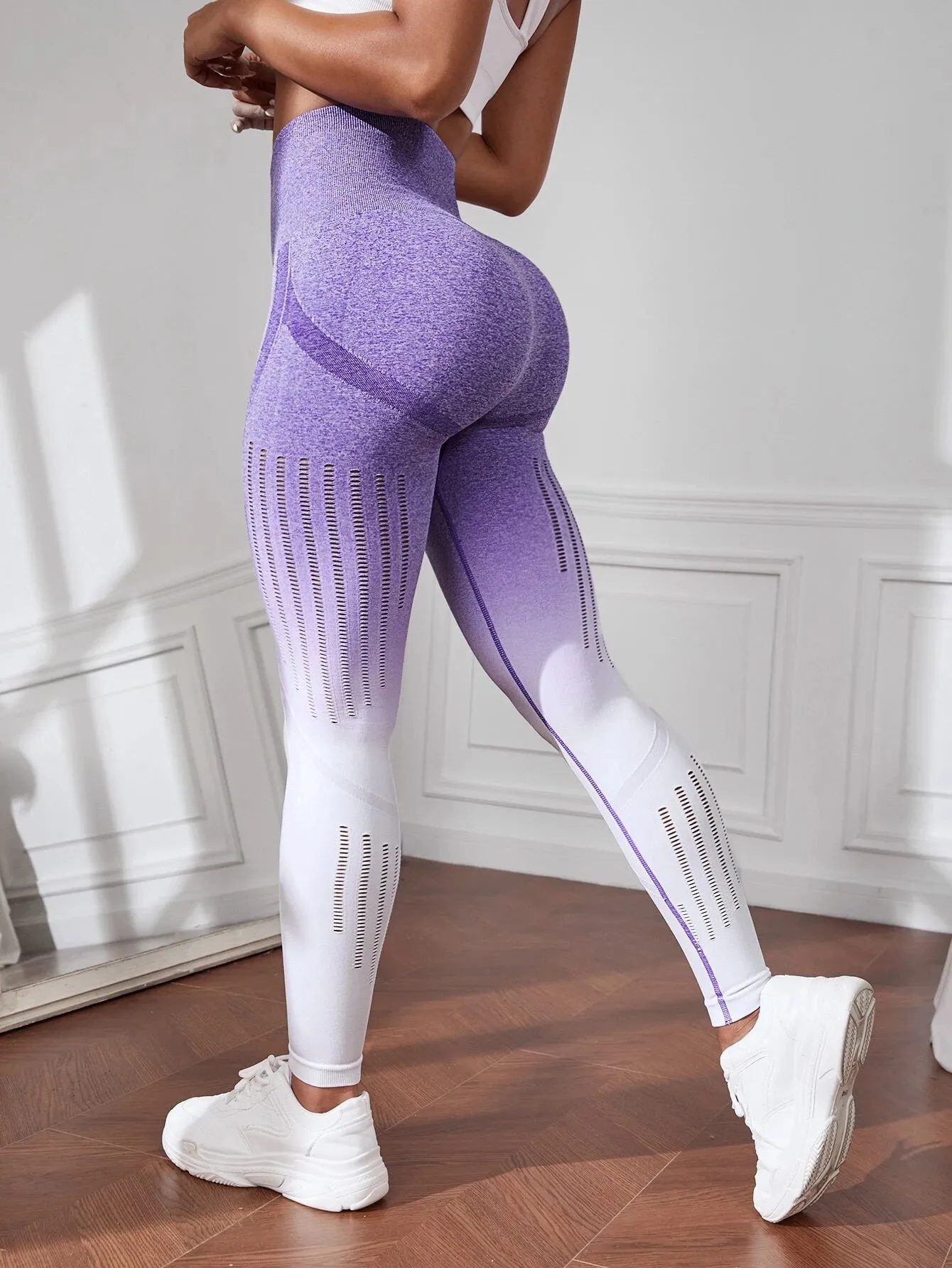 Mariam Ombre Hollow Out Leggings