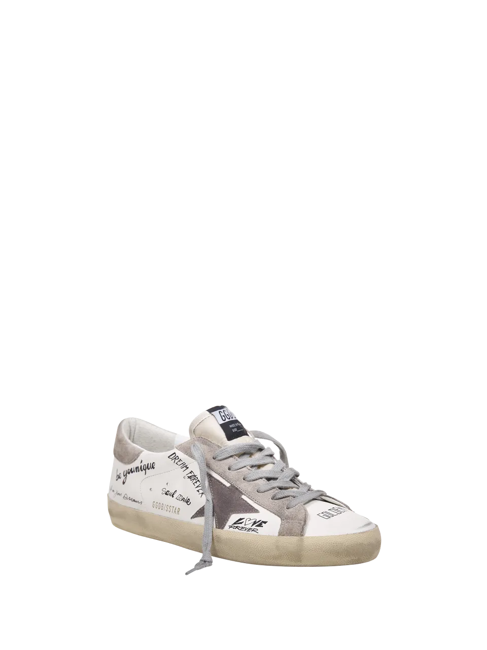 MEN GOLDEN GOOSE WHITE LEATHER SUPER-STAR SNEAKER