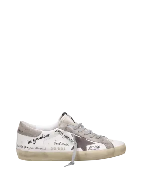 MEN GOLDEN GOOSE WHITE LEATHER SUPER-STAR SNEAKER