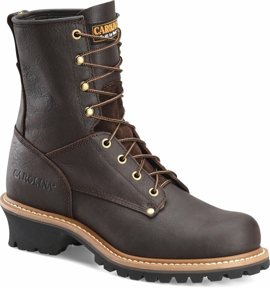 Men's Brown Elm Plain Toe Logging Boot 