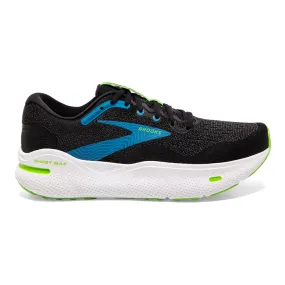 Men's Brooks Ghost Max, Black/Atomic Blue/Jasmine, 8 D Medium