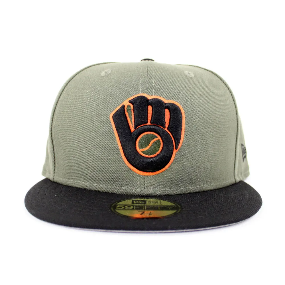 Milwaukee Brewers New Era 59Fifty Fitted Hat (FOAMPOSITE PRO SEQUOIA Gray Under Brim)