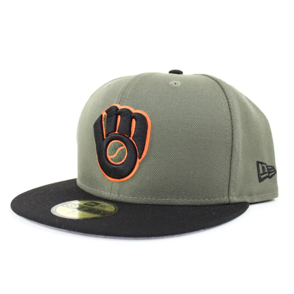 Milwaukee Brewers New Era 59Fifty Fitted Hat (FOAMPOSITE PRO SEQUOIA Gray Under Brim)