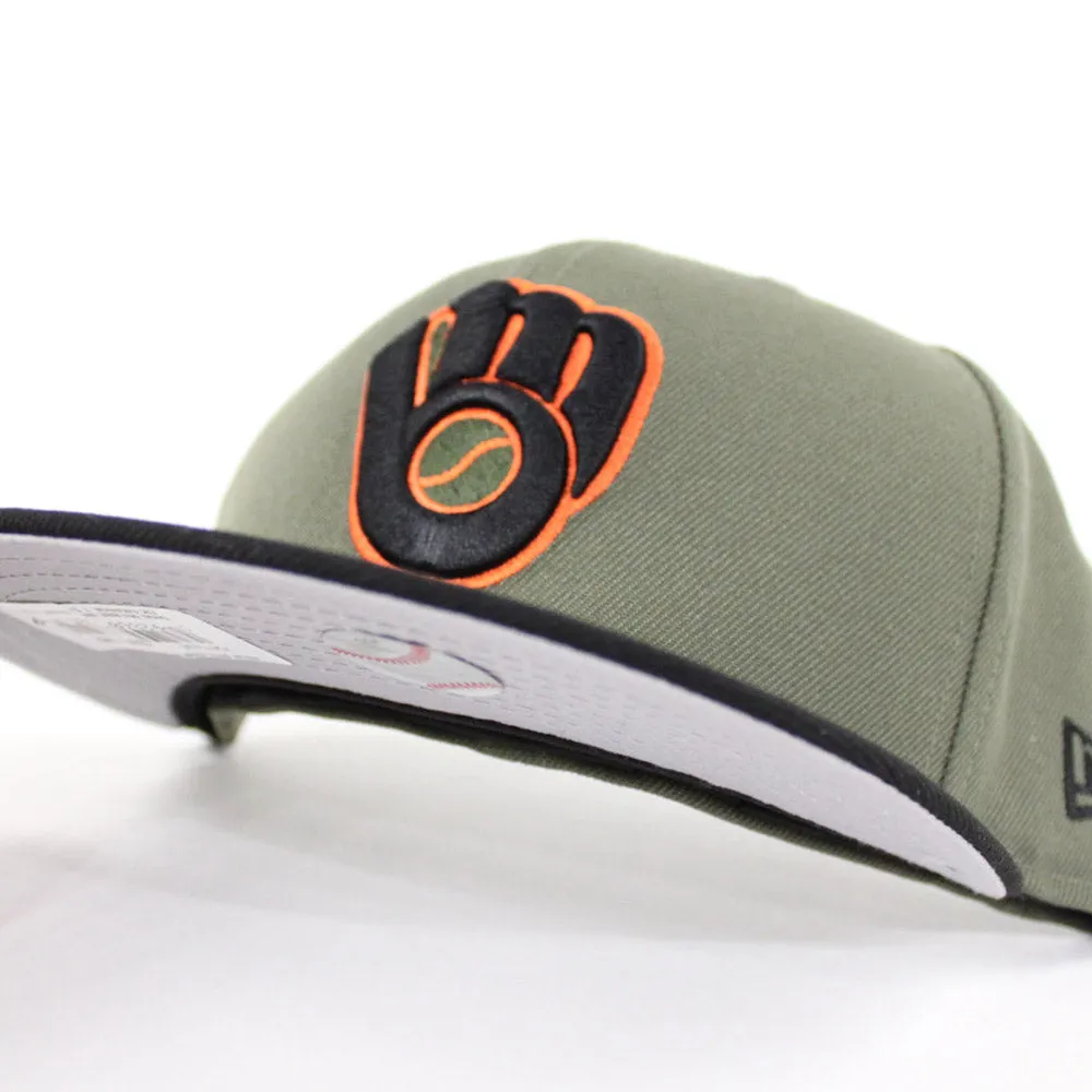 Milwaukee Brewers New Era 59Fifty Fitted Hat (FOAMPOSITE PRO SEQUOIA Gray Under Brim)