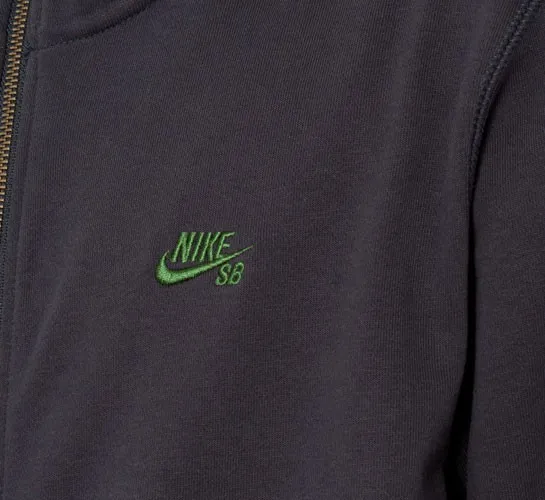 Nike SB Full Zip Icon Hoody II (Obsidian/Gorge Green)