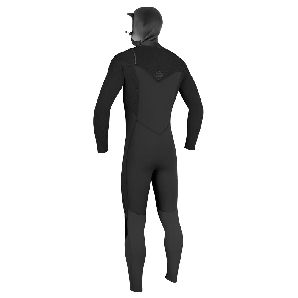 O'Neill Hyperfreak 4/3+mm C/Z Full Wetsuit With Hood - Black/Black