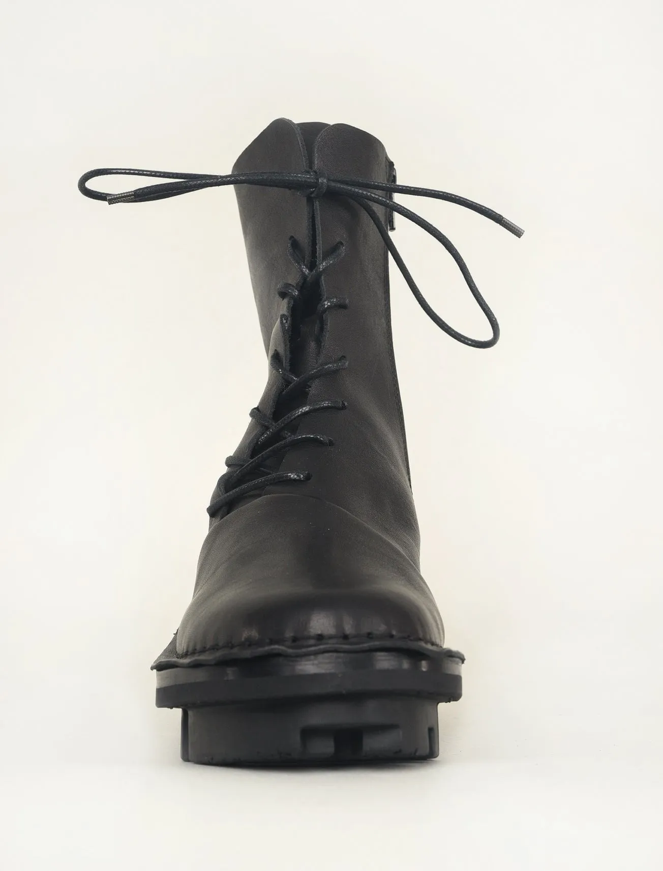 Oblique Combat Boot, Black Waw